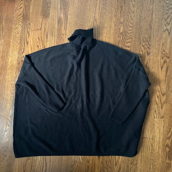 Joseph A. oversized sweater poncho turtleneck black XL - Picture 9 of 10